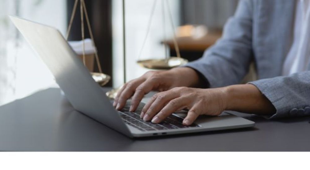 person using a laptop